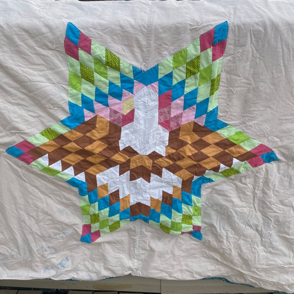 Handmade Native American Lakota Star Quilt - Queen Size (78" x 60")